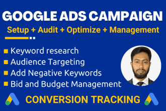 setup audit and optimize google ads adwords PPC campaign