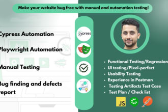 be your qa for manual and automation testing