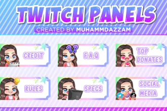 create cute twitch panels