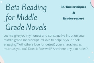 beta read your middle grade novel