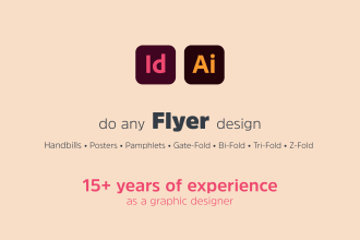 do professional flyers, door hangers, postcards, emailing designs in indesign