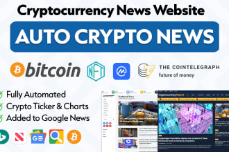 create automated crypto news website, auto blog crypto