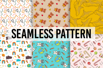 create vector seamless pattern design for ready to print