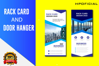 design amazing rack card, door hanger, eddm postcard in 24 hours