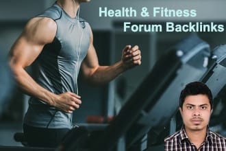 create high da pa health, fitness niche forum posting, crowd marketing backlinks