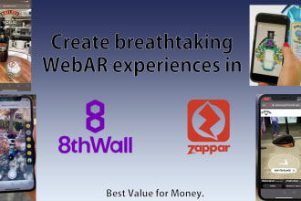 create webar experiences in 8th wall and zappar