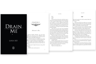 do book formatting, ebook formatting, and layout design