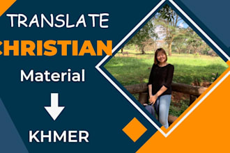 translate christian material into khmer