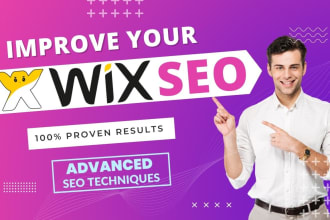 do complete wix seo service for website to rank keywords higher in google
