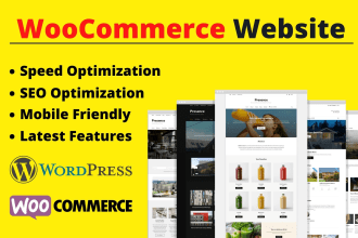 design ecommerce website online store with wordpress woocommerce