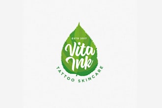 design hipster logo for tattoo skincare co