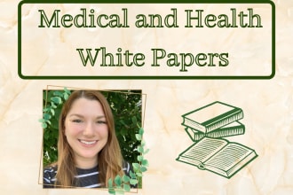 write a medical, health, or wellness white paper