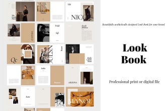 design a beautiful portfolio or fashion lookbook for you