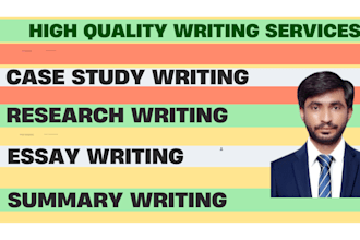 write top essays , case studies, research and reports