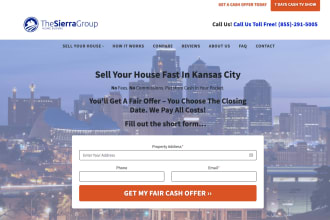 real estate investor website gym website yoga fitness restaurant website fintech