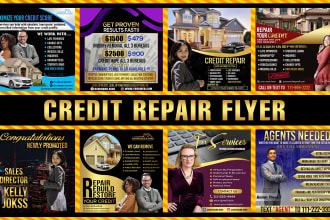 design credit repair flyer and business flyer within 3 hours