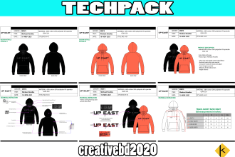design fashion apparel flat sketch tech pack