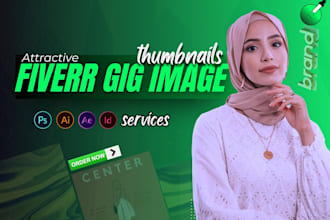 design creative fiverr gig thumbnail and gig picture cover in 24 hours
