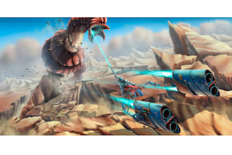 paint a digital illustration and concept art