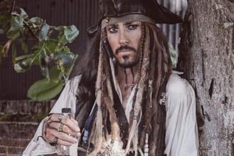 model for you as pirate captain jack sparrow