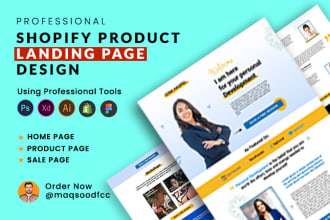 design UI UX shopify ecommerce store and product page design using figma
