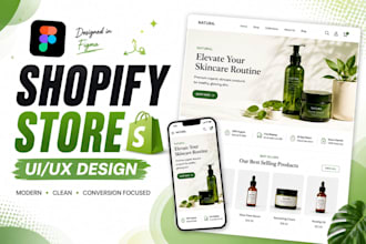 design UI UX shopify ecommerce store and product page design using figma