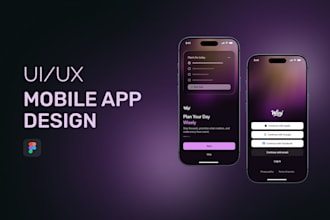 create a modern ios app UI UX in figma