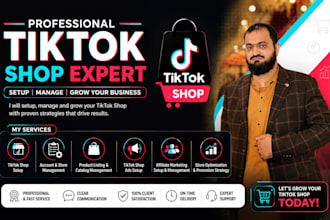 setup tiktok shop, manage tiktok shop, tiktok shop ads and affiliate marketing