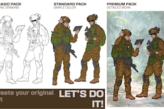 draw or manipulate vehicles, soldiers, etc with quality