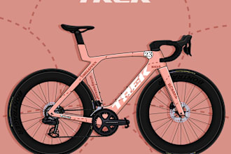 create vector bicycle from your photo into cartoon illustration