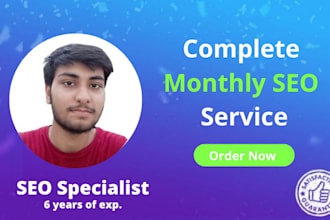do complete monthly onpage seo service and technical package