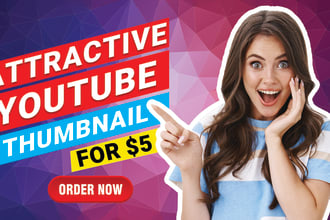 create attractive clickbait youtube thumbnails in 12 hours