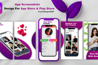 design app screenshots for app store play store within 24hr