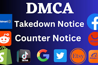 remove infringing data reddit,twitter,shopify,instagram,tiktok,facebook by dmca