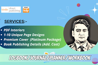 design a complete log book, planner, journal, workbook with unique page designs