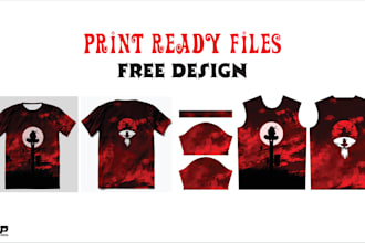give jersey design or t shirt print ready files on sublimation pattern layout