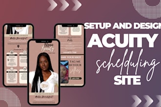 set up or revamp your acuity scheduling, booking appointments, calendly