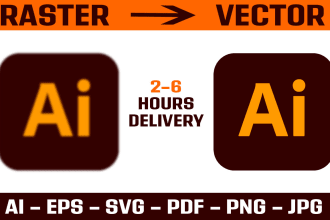 do vector graphics, modify, edit, vectorize, redraw, clean up logo in 24hrs