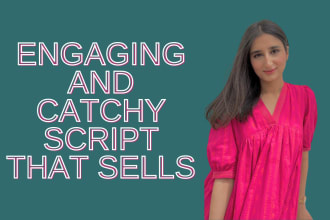 write a catchy script for commercial or video ad that sells