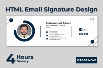 design clickable responsive HTML email signature
