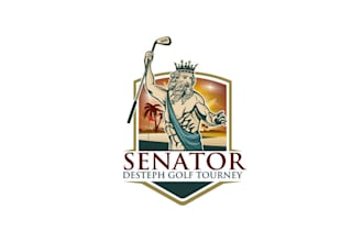 design golf fundraiser logo for outstanding senator