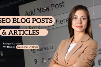 write high quality SEO blog posts and articles