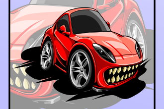 turn your car or other vehicle into a unique vector caricature