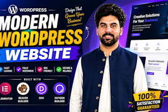 build a modern wordpress website using elementor, beaver, divi or oxygen builder