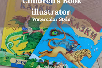 create unique hand painted watercolor illustrations