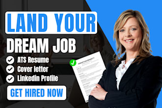write ats resume, cover letter, linkedin profile revamp