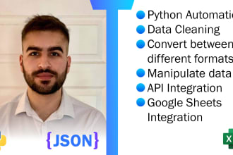 automate excel, csv, json, xml data tasks with python