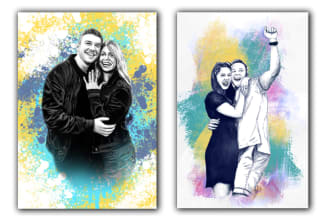 paint customised and personalised digital portraits