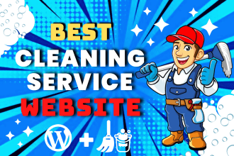 build cleaning service website or appointment cleaning booking website