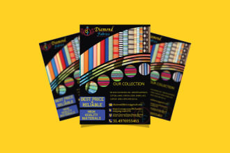 design 3 flyers, brochures and corporate flyer for business